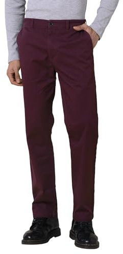 Enorsia Men's Cotton Pants with Regular Fit Chinos Casual, Hiking Pants, Ripstop Design - Elastic Waist Comfy Bottoms for Everyday