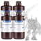 ANYCUBIC 3D Drucker Resin, UV 405nm Standard Rapid Photopolymer Resin, mit Hoher Genauigkeit und Schneller Aushärtung für den LCD DLP 3D Printer (Transluzent, 1kg, 4pcs)