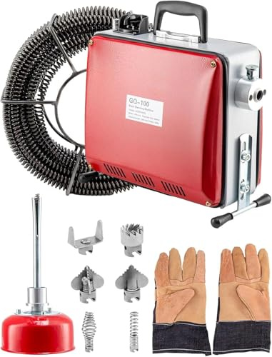 AllRight 500W Elektrischer Abflussreiniger geeignet für Rohre von 20–200mm | Elektrischer 500W-Abflussreiniger mit 10/16-mm-Kabel, geeignet für Rohre von 20–200 mm Durchmesser, ideal für Küche, Bad