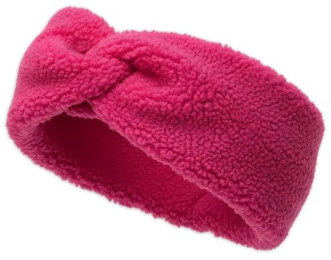 styleBREAKER Damen Stirnband Teddyfleece Knoten, Pink | 21 cm Bundweite, dehnbar für 56-59 cm Kopfumfang, 100% Viskose, wärmender Ohrenwärmer für den Winter.