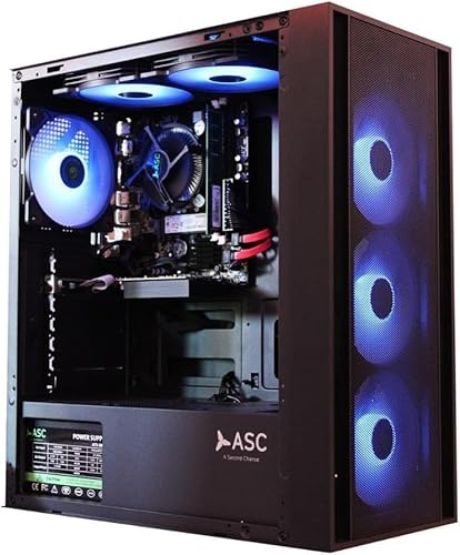 ASC TECHNOLOGY Gaming PC Tower | Intel Core i7-3770 3.90GHz | 16GB RAM | Nvidia GT730 2GB | 256GB SSD+1TB HDD | 550W 80+ PSU | Black 6 Fan RGB Case | WiFi | Windows 11 pro | 1 Year Warranty