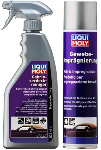 Liqui Moly Cabrio Verdeck Reiniger 500mL + Gewebe Imprägnierung 400mL Softt | 1593+1594, Cabrioverdeckreiniger, Gewebeimprägnierung