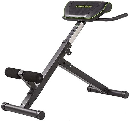 Tunturi Rückentrainer CT40, Hyperextension Bank, Verstellbarer Roman Chair mit 7 Positionen, zusammenklappbar