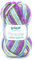 Gründl Wolle Filzwolle color zum Stricken und Filzen - Wolle zum Stricken aus 100% Schurwolle - 1 x 50 g - lila-grün-multicolor