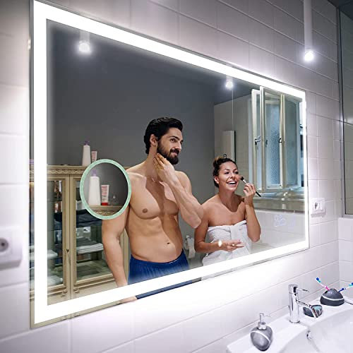 FORAM Badspiegel mit Beleuchtung - Led Spiegel Bad - 200x100 - Badezimmerspiegel Nach Maß - auf Individuelle Bestellung Gefertigt - Modernes Design - Ohne Rahmen