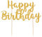 Mason Cash Gold Happy Birthday Glitter Cake Topper, 30 x 21 cm