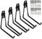 Heavy Duty Garage Storage Utility Double Hooks,Extended Wall Mount Tool Holder Organizer for Ladders,Bike,Chair (4 Pack Black 7.5 Large U Hook)