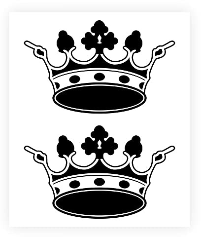 4R Quattroerre.it 15870 Aufkleber vorgestanzt für Auto Corona DX+SX, schwarz, 10 x 12 cm