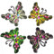Woohome Iron on Patches 4 PCS Big Butterfly Sew on Patches Stickers Embroidery Applique Appliques Stickers for Sewing or Iron-on for Curtain, Clothes, Bags