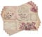 ABAKUHAUS Shabby Flora Platzmatten, Weinlese-Spitze Cup, Waschbare Stoff Esszimmer Küche Tischdekorations Digitaldruck, Hellrosa Weiß und Lila