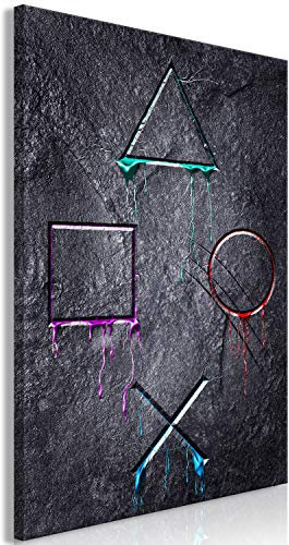 murando - Wandbilder für Gamers 60x90 cm 1 tlg - Wand Deko Vlies Leinwand Bilder Groß Wanddeko Wohnzimmer Schlafzimmer Kunstdrucke - Spielkonsole Game i-A-0149-b-a