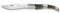 Navaja ARABE CARRACA Nº 0 Mango de Asta Toro Hoja de Acero INOX inoxidable de 8,2 cm para Camping, Caza, Pesca, Supervivencia y Bushcraft Albainox 01050 + Portabotellas de regalo