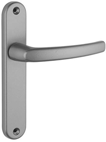 THIRARD - Ensemble de Poignées pour Porte Intérieure Sultane - Aluminium - Usage Pratique - Sans Trou - Entr'Axes 165 mm - Carré 7 mm - Finition Inox - Gris