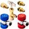 SAVITA Car Air Jeu d'outils, AC R134A Coupleurs Rapides Adaptateurs R134A Can Tap avec Adaptateur de réservoir pour Distributeur de réfrigérant 1/4 Pouces. et 1/2 Pouces Montage AC Tuyau de jauge