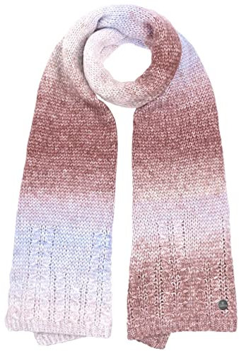 LIERYS Jekana Strickschal Damen - Made in Germany - One Size 180 x 35 cm Schal mit Farbverlauf - Winterschal mit Zopfmuster - Damenschal Herbst/Winter rost One Size