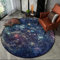 Fancytan Galaxis Rund Teppiche, Universum, Weltall, Nebelsterne, Star Teppich, große Bodenmatte für Wohnzimmer, Arbeitszimmer, Kinderzimmer, Galaxy, 150 cm Rund