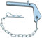 FKAnhängerteile 1 Stück - Steckbolzen, Bolzen, Vorsteckbolzen mit Kette und Splint 16 mm