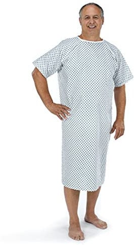 carebymail Unisex Hospital PATIENT GOWN - Wrap Around Style - Long Length Gown Healthcare