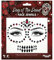 PAPSTAR Glitzersteine fürs Gesicht, Halloween, Tag der Toten, Rot-Schwarz, Bodypainting-Set