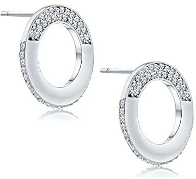 DANIEL CLIFFORD® Alexandra Ohrringe Damen 925 Silber I Zirkonia Kristalle & Sterlingsilber I Geschenk für Frauen