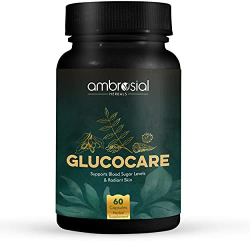 Ambrosial Glucocare | Bitter Melon | Neem | Black Plum (Jamun) | Sugar & Diabetes Support | Helps in Balancing Blood Sugar | 100% Natural Ingredients | 60 Tablets