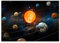 LANA KK Weltall Poster - Sonnensystem - Universum, Planeten, Galaxis, Sterne in 120 x 80 cm, Premium-Qualität Wall-Art Wandbild