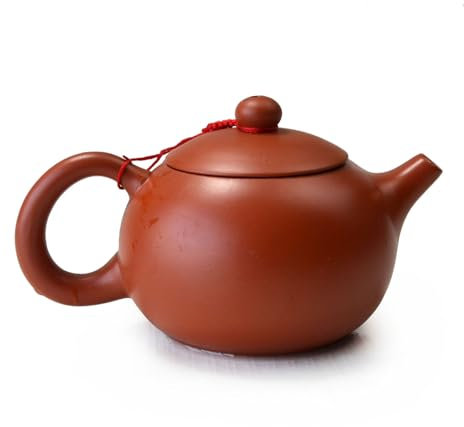 Teekanne, chinesischer Ton, Xishi-Topf, 200 ml, Zisha Rot Gongfu Cha für losen Tee (Rotbraun)