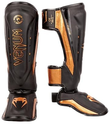 Venum, Elite Evo Schienbeinschützer, Herren, L, Schwarz/Bronze