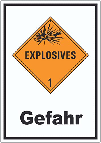 Aufkleber Explosionsgefahr Gefahr Explosives A7 (74x105mm)