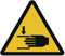 Prolac Selbstklebende Warnaufkleber - Warnung vor Handverletzungen W024, 100 Etiketten selbstklebend, Stickers Made in Germany, Ettiken selbstklebend, 50 mm
