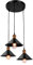 FIRVRE Lamparas Colgantes de Techo Regulable en Altura, Lamparas Salon Negra Vintage con 3 Tapa Metálica, E27, Para Cocina, Comedor, Dormitorio, Café