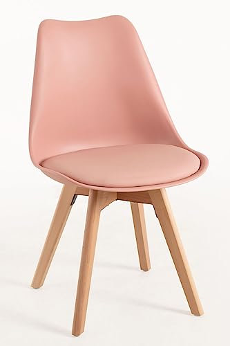 Regalos Miguel - Packs Sillas Comedor - Pack 4 Sillas Synk Basic - Rosa Avellana
