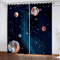 Weltraum Planeten Sternbilder Vorhang Blickdicht B 140 X H 160 Milchstraße Gardinen mit ösen Polyester Schallschutz Vorhänge 2er Set für Jugendzimmer Wohnzimmer Schlafzimmer Modern Home Dekoration