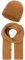 Indicode Unisex Geyser Winter-Set Mütze & Schal | Strick Wintermütze Winterschal Camel OS