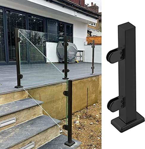 Zaunsäulen Glasgeländer Quadratische Geländerpfosten - 90cm Höhe Optional, Treppen Deck Balkon Glasgeländer Pfosten für Glas/Kunststoff/Holz/Acryl, Edelstahl 304 (Color : End Post, Size : Height-120