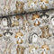 Keine Meterware, Stoffe zum Nähen, Stoff für Kinder, 100% Baumwolle: 0,5m Premium Baumwollstoff mit Waldtiere - hochwertiger Kinderstoff mit Tiere - Igel Reh Fuchs Bär Waschbär - Babyliebe