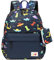 mygreen Kinderrucksack Jungen, Niedlich Wasserabweisend Vorschule Kinder Rucksack Kindergarten Kleinkind Schul Rucksack Mädchen mit Brustgurt Dinosaurier Blau