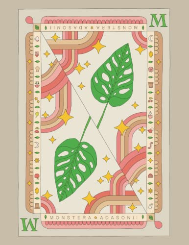 Monstera Adasonii: Large Dotted Journal with Houseplant Illustrations, Monkey Mask Tropical Plant Notebook