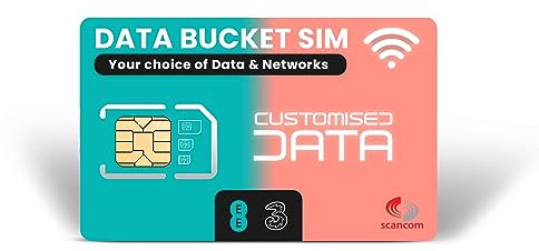 Scancom Erstellen Sie Ihre eigene Daten-SIM-Karte: Wählen Sie Ihre Daten-Bucket-Kombination zwischen EE, Three, O2 und Vodafone (EE und Three, 75 GB)