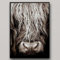 IUNTWEIE Nordic Highland Kuh Leinwand bilder Druck, Schottisches Hochland kuh Poster Wandbilder, Modern Hochlandrind Dekoration für Wohnzimmer Wohnkultur Dekor Kein Rahmen (80x120, Hochlandrind-2)