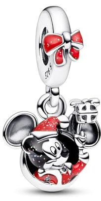 PHCLASY 2024 Christmas Charms 925 Pendente in argento sterling Mouse Charms donna, compatibile con bracciali e collane europei, Regalo di compleanno delle donne