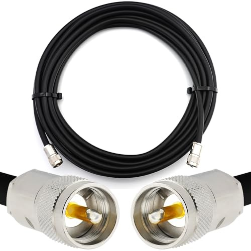 RANGEFUL 3m PL259 auf PL259 UHF IP67 wasserdichtes Koaxialkabel — Vollkupfer HF400 Flexibles Verlängerungskoax 50 Ohm (LMR400 UF UltraFlex Äquivalent) — für HAM CB SWR Meter Amateur Kurzwelle RF