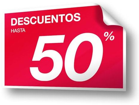 Olmedo Servicios Integrales Vinilos de Rebajas Personalizados Rojo Horizontal 90x60 cm - Vinilos Escaparate Rebajas Black Friday - Ofertas, Outlet Liquidaciones