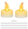 Relaxdays Bougies Chauffe-Plat LED, Lot de 50, Bougies électriques, Flamme vacillante, déco Table, 4,5x3,5 cm, Blanches