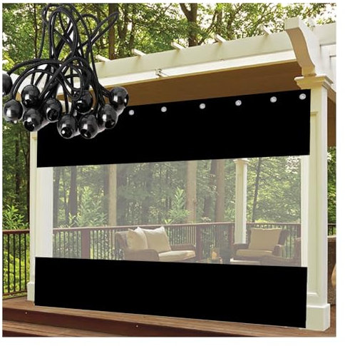 Außenvorhänge Transparent Carport Seitenwand Plane,wasserdichte Transparente Abdeckplane für Gartenmöbel Pflanzen Gewächshaus ZHZHXR (Color : Clear, Size : 3.8x2.5m(12.5x8.2ft))