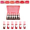 Dragon Rance - Mini tinte para labios, juego de 6 colores, juego de tinte labial de agua de terciopelo coreano, mini lápiz labial líquido, de larga duración, antiadherente, resistente al agua