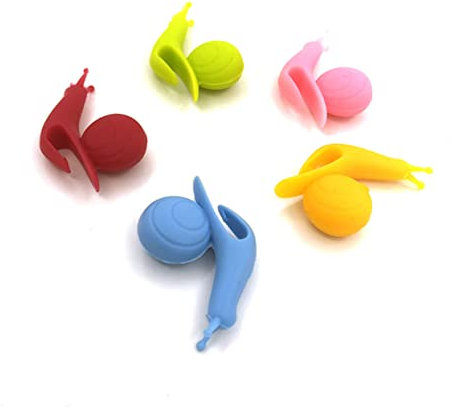 MAGICLULU 10pcs Party Wine Glasses Wedding Items Silicone Wine Charms Bar Accessories Silicone Wine Marker Wedding Supplies Beer Glass Marker Silicone Wine Glass Markers Snails Cup