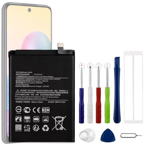 Vvsialeek Neu BN59 Ersatz Akku Kompatibel Für Xiaomi Redmi Note 10 M2101K7AI M2101K7AG mit kostenlosem Toolkit