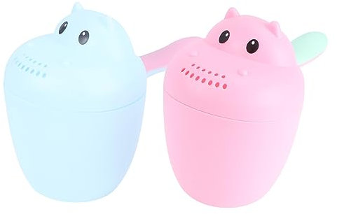 ifundom 2piezas Taza De Champú Forma De De Dibujos Animados Cucharón para Agua De Baño Adorable Herramienta para Regar Flores Juguete De Baño para Ducha