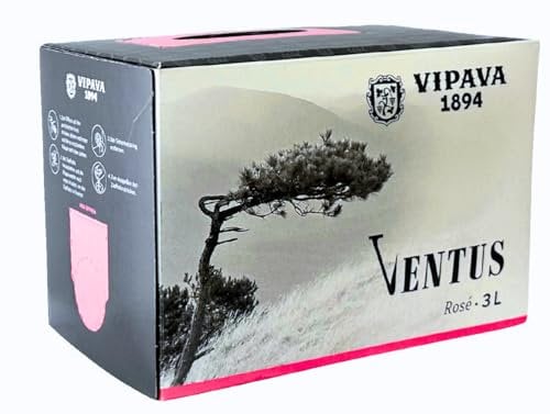 VENTUS Rosé 2024 Bag in Box 3 Liter, von Hand gelesener trockener Roséwein (3l)